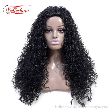 wholesale synthetic wig  hair wig   curly wig	 for African woman  high temperature